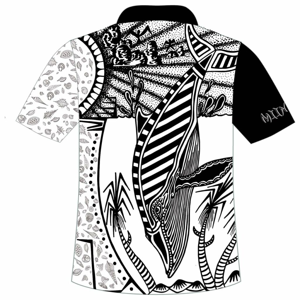 Miinimbi Fishing Shirt Short Sleeve Back Miinimbi - Fishing Shirt